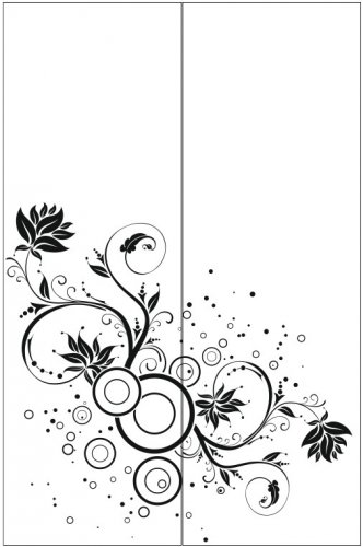 Пескоструйный рисунок Цветы 1383